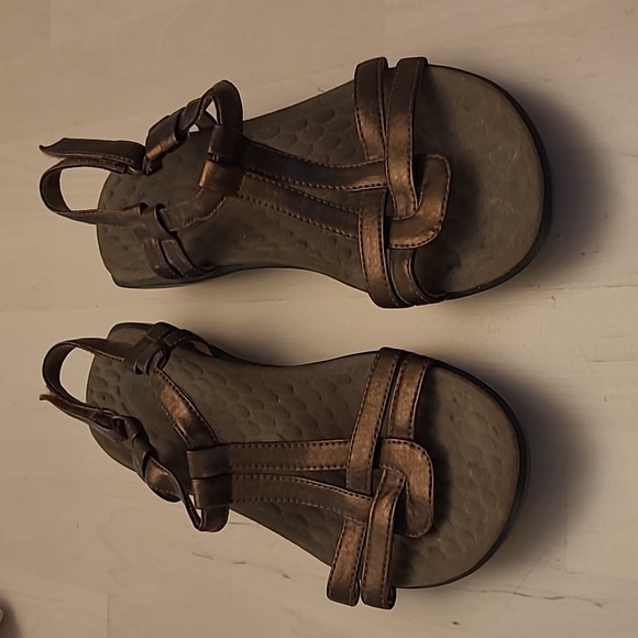 Privo Shoes Privo By Clarks Strappy Bronze Sandals Vegan Leather